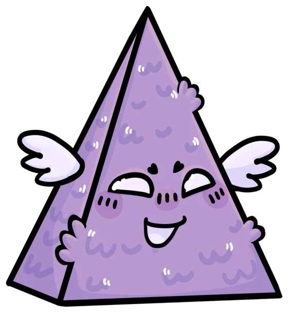 Shash, a purple triangular sentinel from Ball is God
