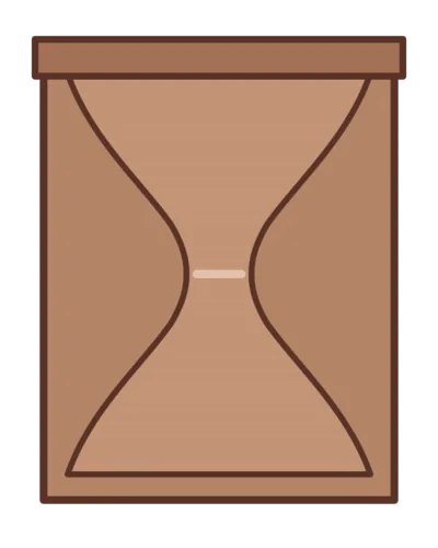 Candy Shop hourglass merge container with a narrow center