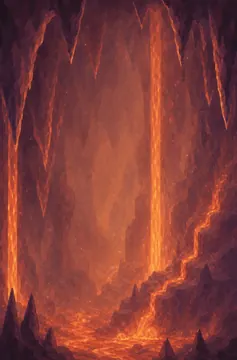 Ball is God vertical descent volcano background