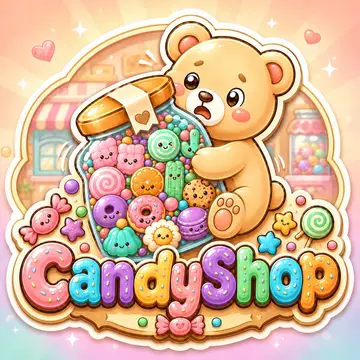 Candy Shop cozy merge puzzle alternate game icon